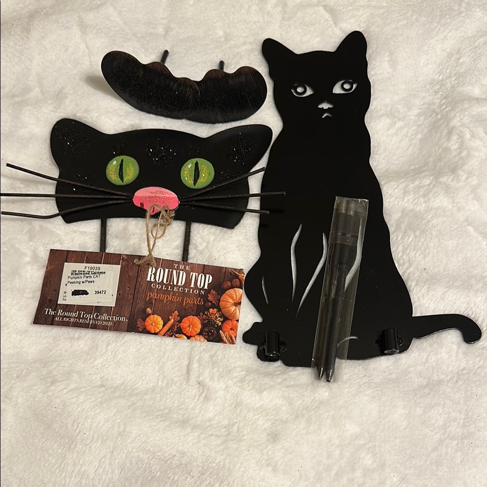 Black Cat Pumpkin Picks, and Black cat silhouette
